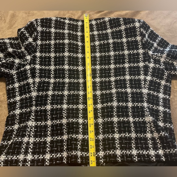 Jones New York Signature Black & White Woven Tweed Jacket - Picture 7 of 9